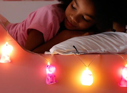 Pink Dinosaur Light Garland