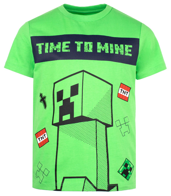 Minecraft Short Sleeve Pyjama Set - Green