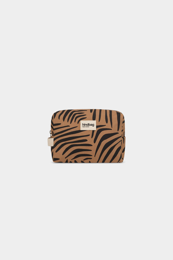 Léon Zebra cinnamon wash bag