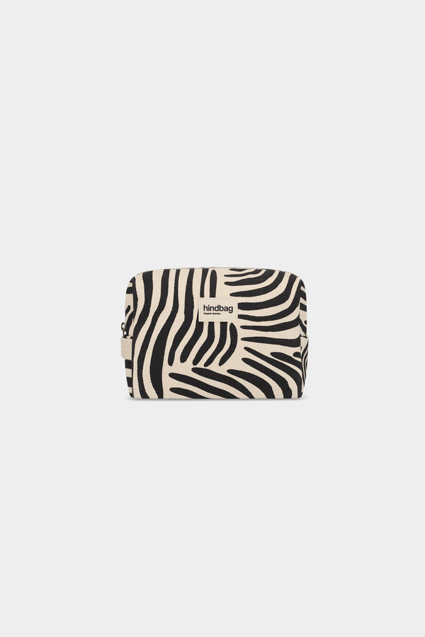Léon Zebra ecru toiletry bag