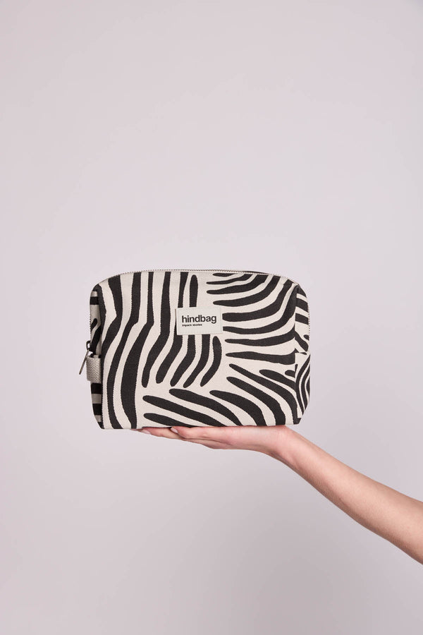 Léon Zebra ecru toiletry bag