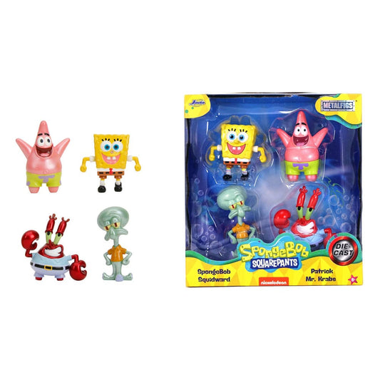 SpongeBob: pack of 4 Diecast Nano Metalfigs figurines - Wave 1