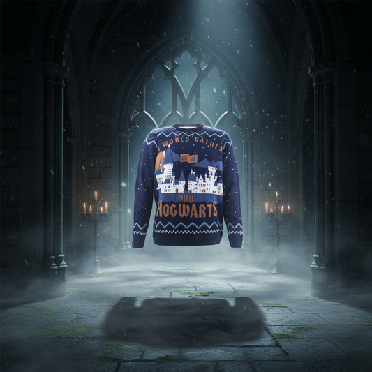 Harry Potter Christmas Sweater - I would rather be at Hogwarts