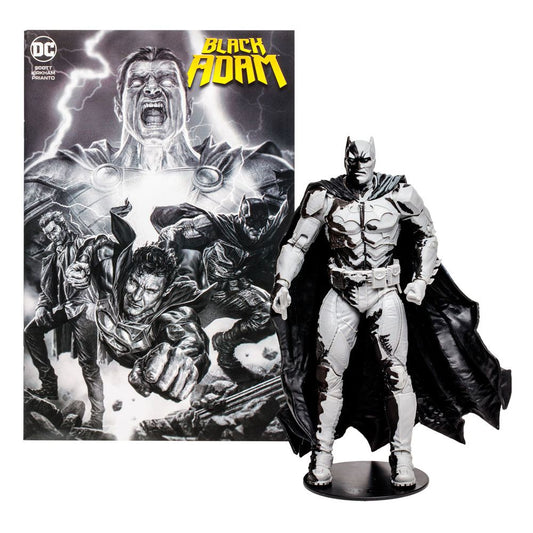 Batman with Comic Black Adam (Line Art Variant)