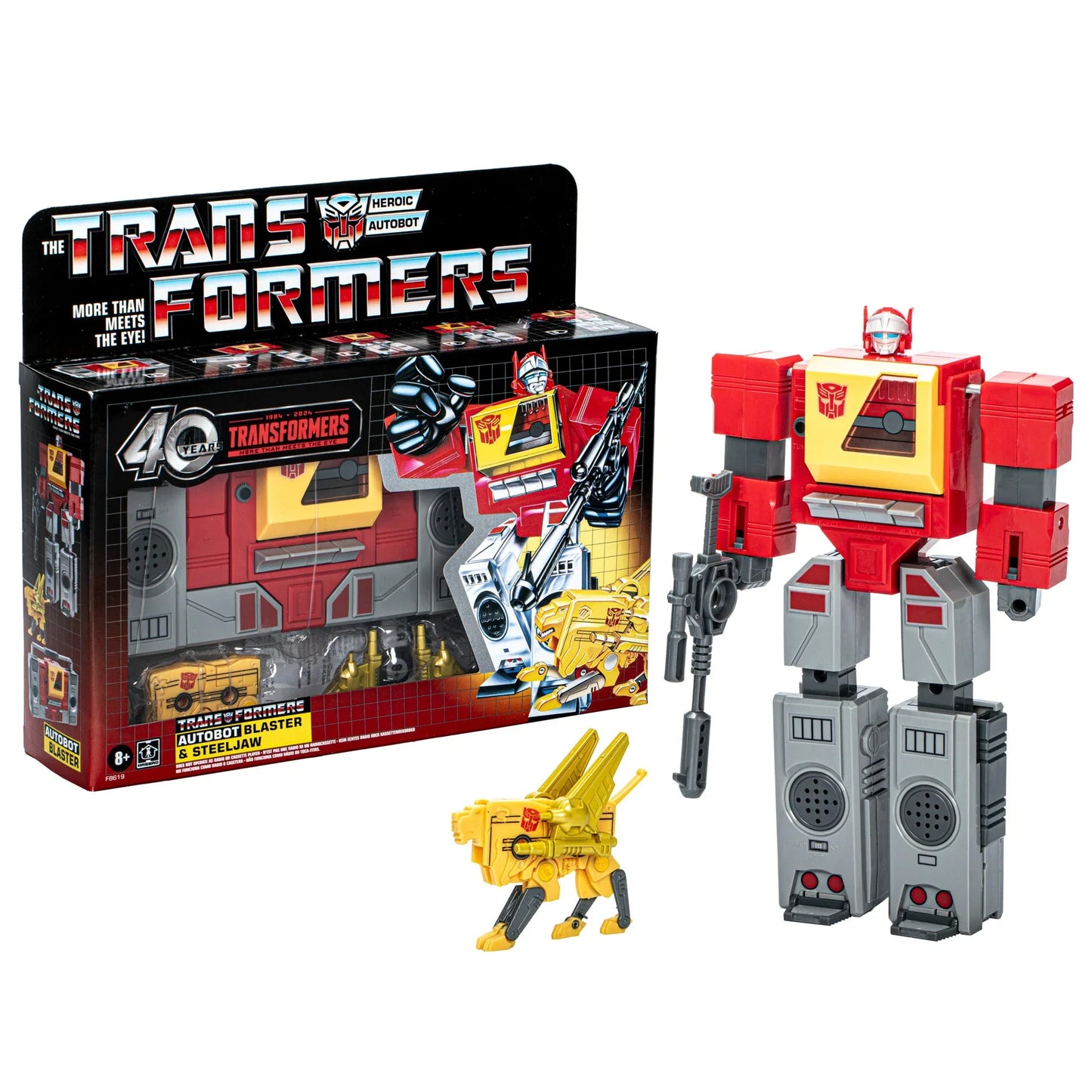 Transformers Retro G1 Autobot Blaster en Steeljaw (40e jubileum)
