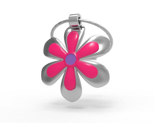 Silver flower key door