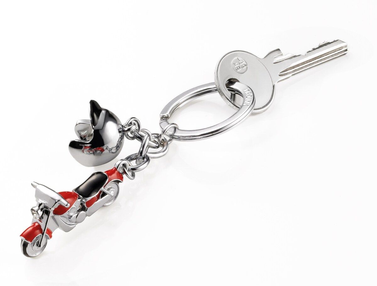 Red Custom Motorcycle Keyring