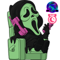 Figurine Glow in the Dark Ghost Face Lounging