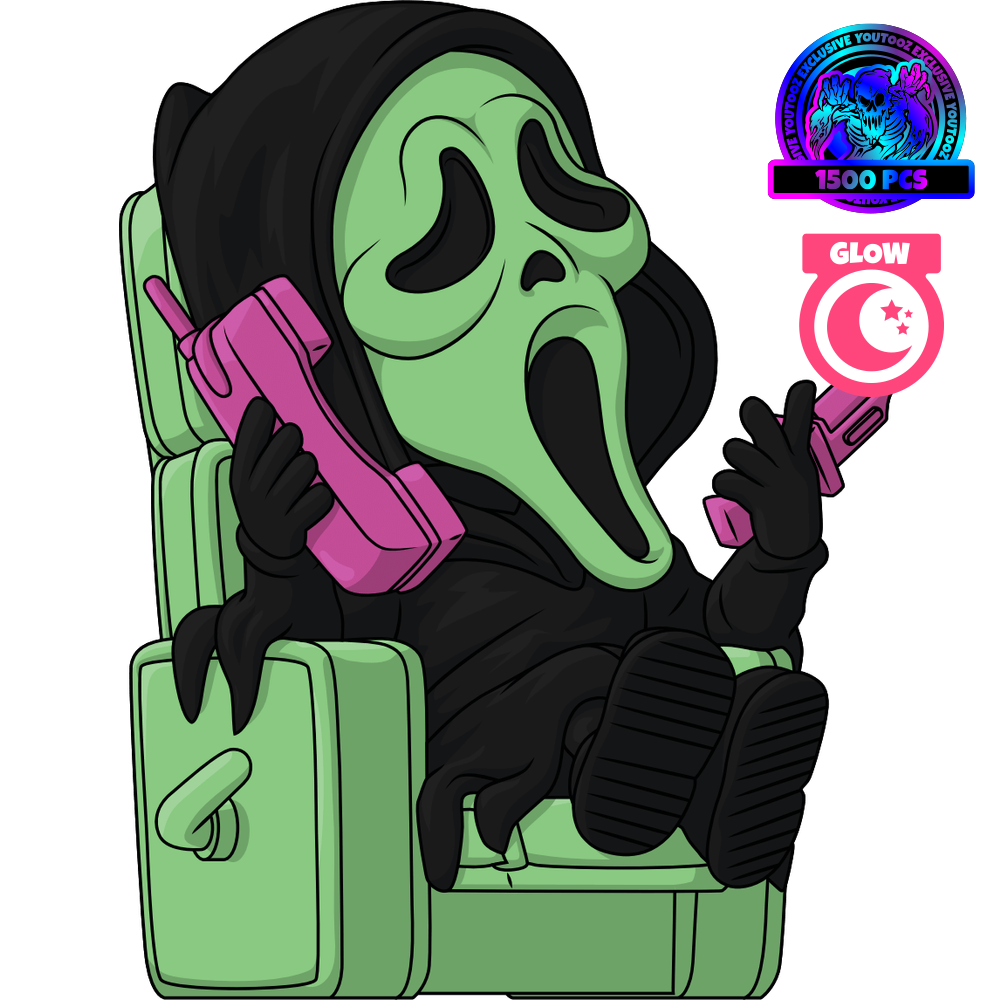 Glow-in-the-Dark Ghost Face Lounging