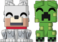 Figurines Monitor Buddiez Wolf & Creeper