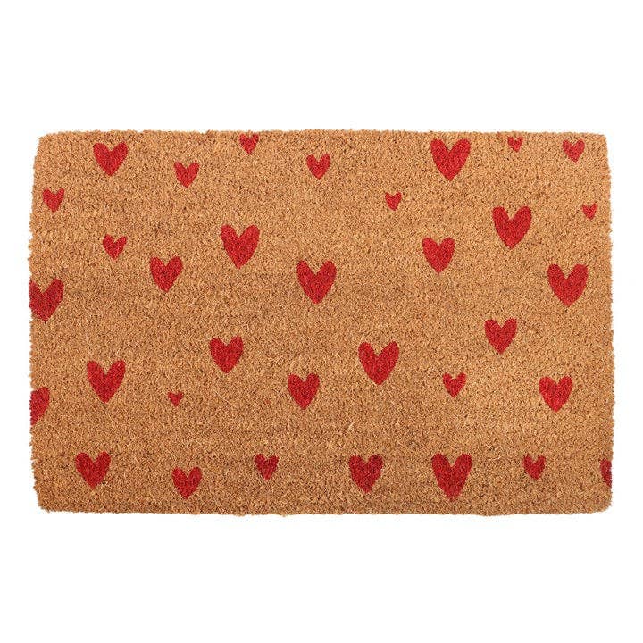 Red Hearts Doormat
