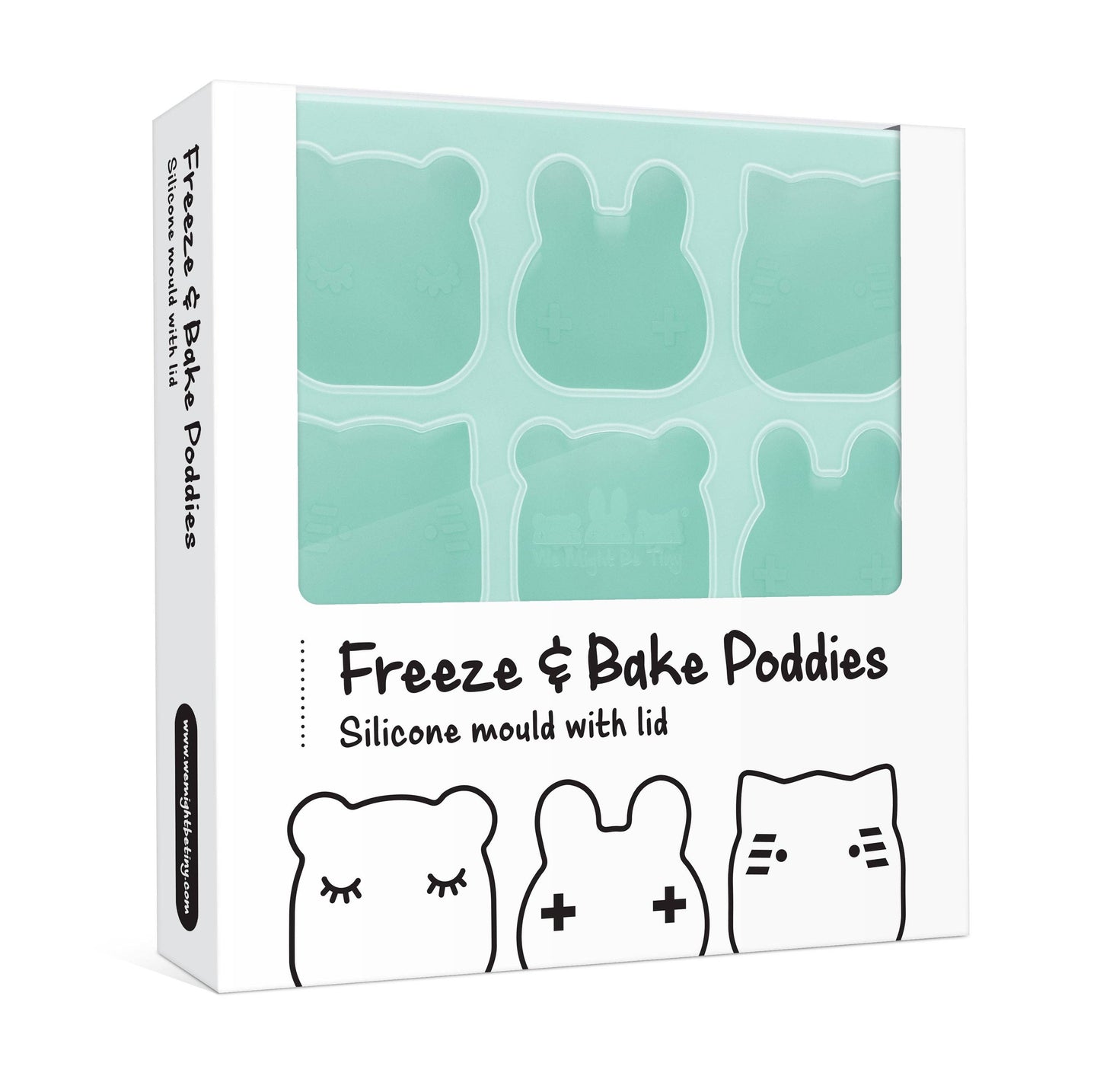 Ice cube tray/Freeze &amp; Bake Poddies mold - Mint