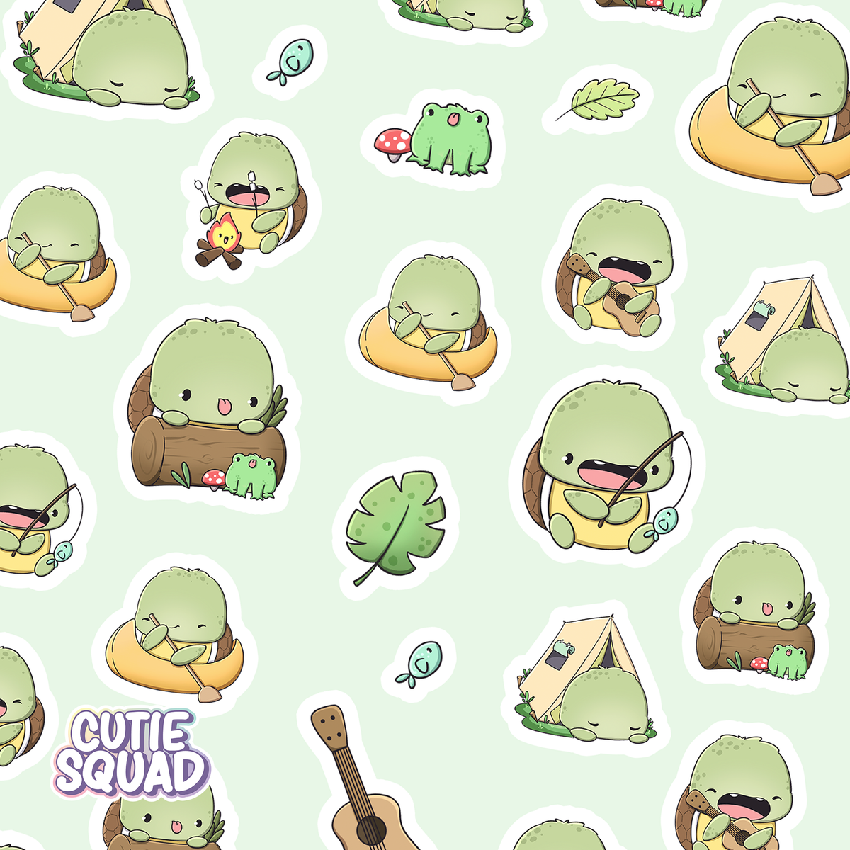 Camping Turtles sticker sheets