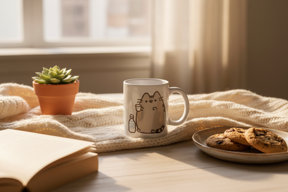 Mug, Pusheen - “Yum”, stoneware,