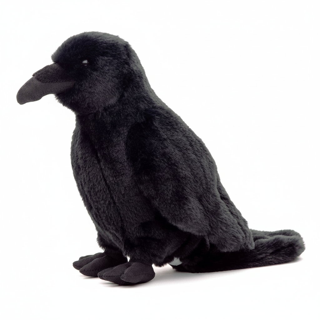 Black raven plush