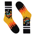 Chaussettes Squelette Skateboard « Fuck You »