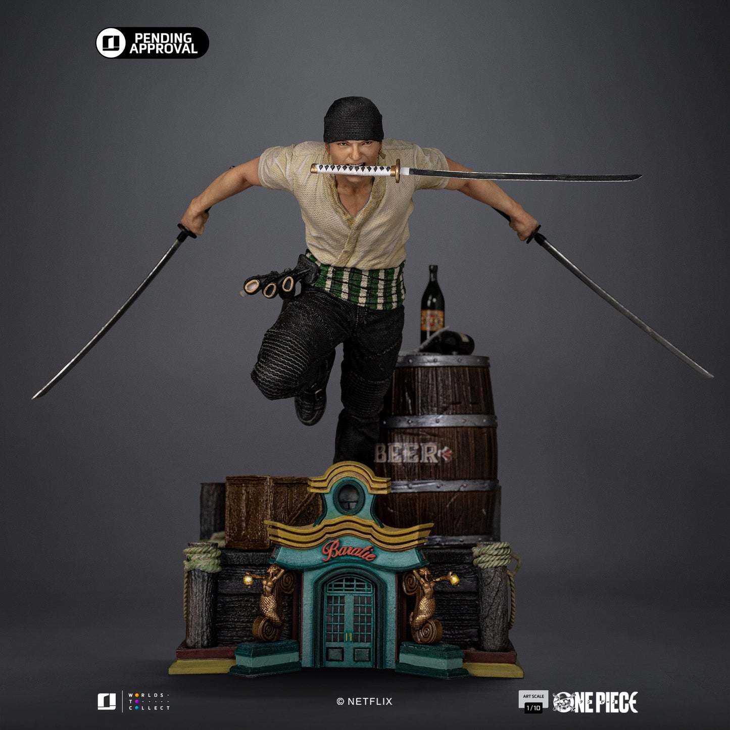Pre-Order - Roronoa Zoro Statue - One Piece - Art Scale 1/10 - Iron Studios