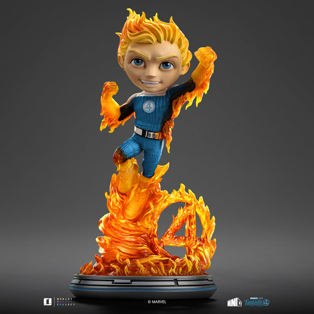 Human Torch Statue (Blue Suit Variant) - Fantastic Four - Minico - Iron Studios