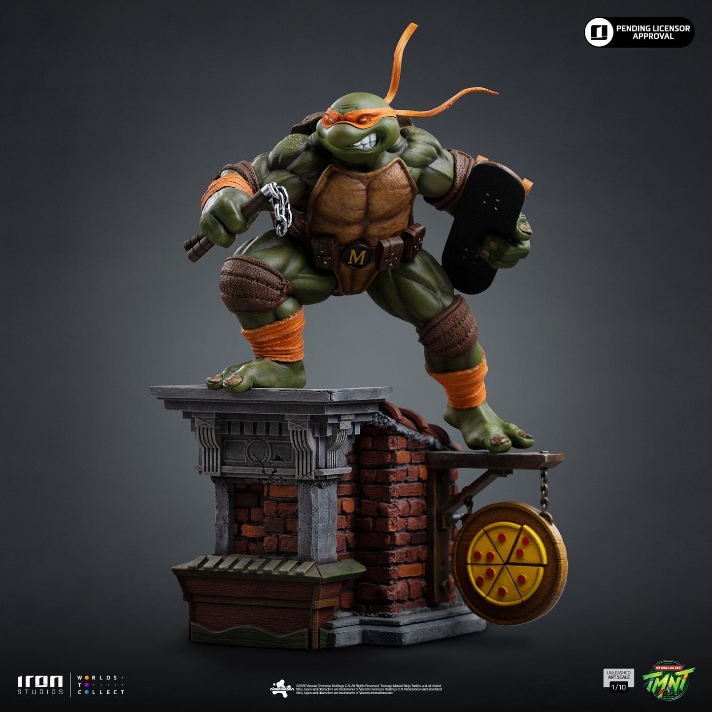 Pre-Order - Michelangelo Unleashed Statue - Teenage Mutant Ninja Turtles - Art Scale 1/10 - Iron Studios