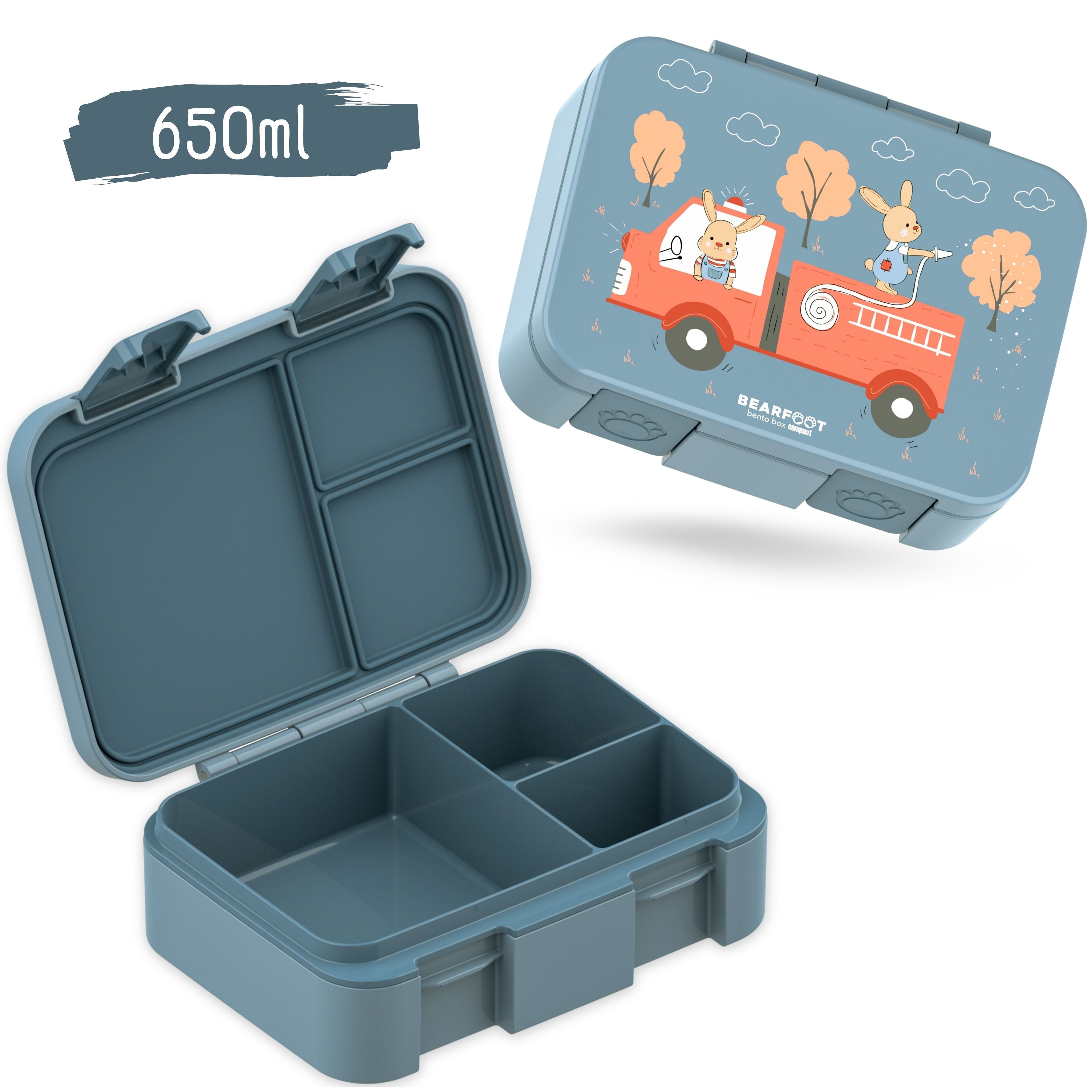 Lunch box with compartments, lightweight & leak-proof - Fire brigade
