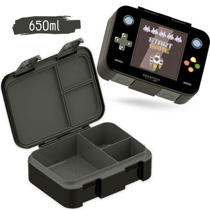 Lunchbox with Compartments, Lightweight & Leak-proof - Game Black