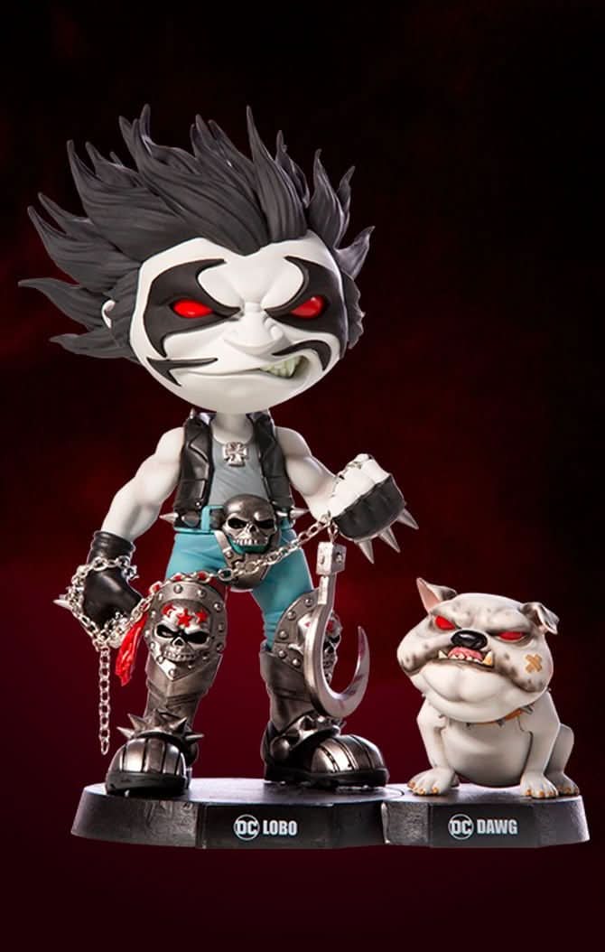 Lobo and Dawg Statue - DC Comics - MiniCo - Iron Studios