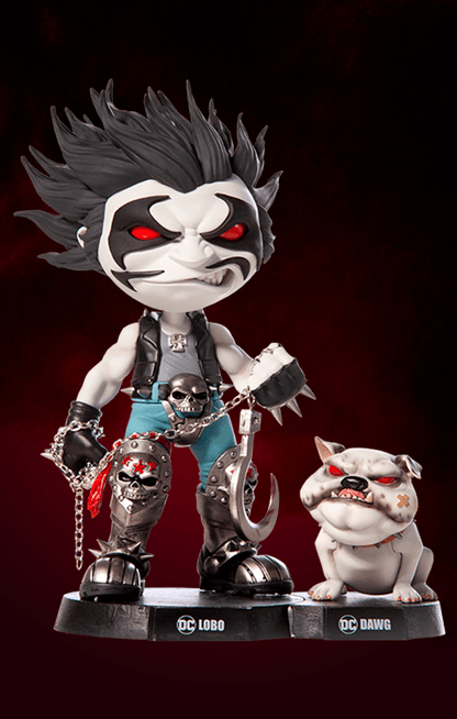 Lobo and Dawg Statue - DC Comics - MiniCo - Iron Studios