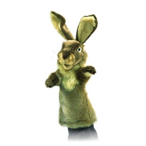 Rabbit hand puppet for puppet theatre