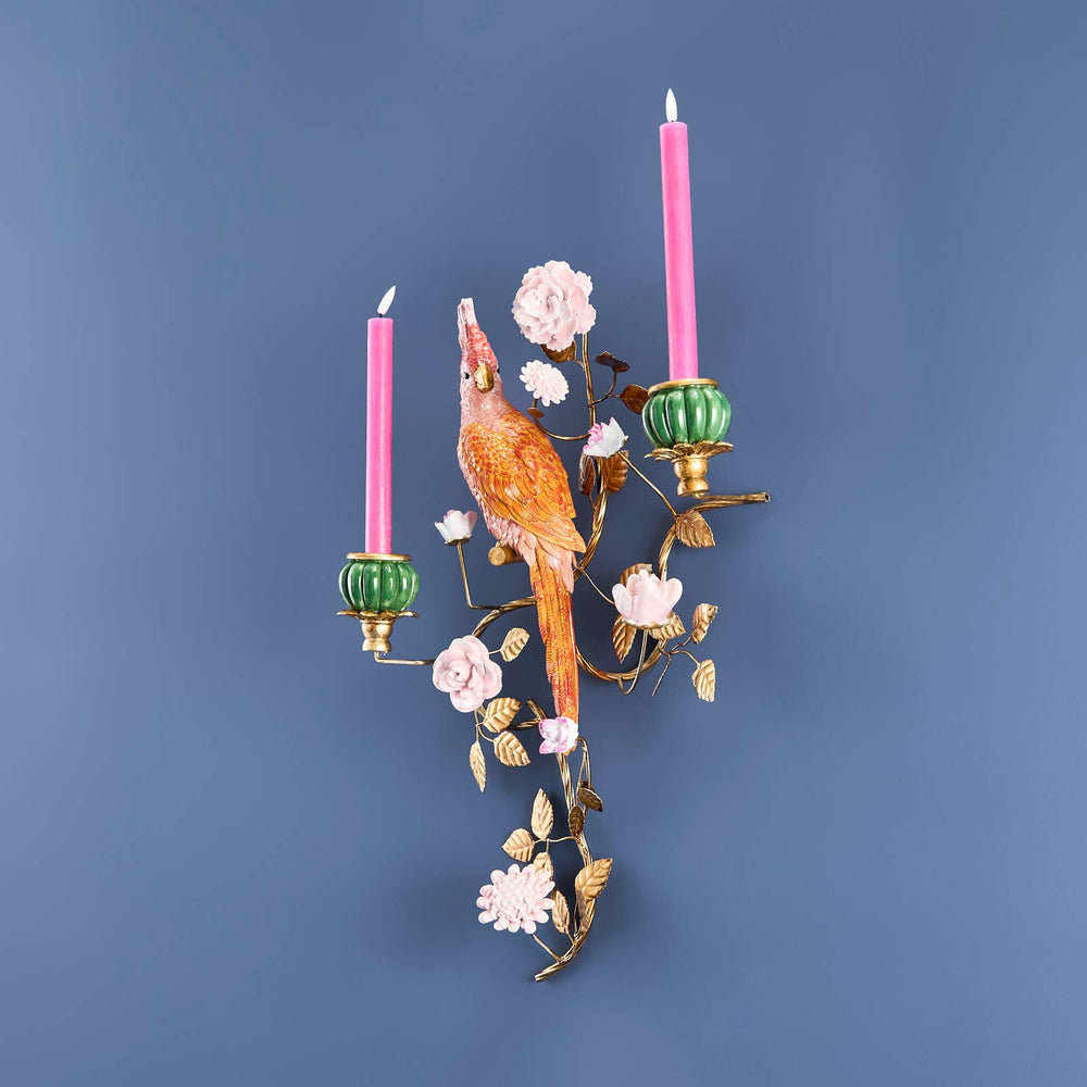 Chandelier Perroquet Orange/Or 39,5 x 12 x 59 cm