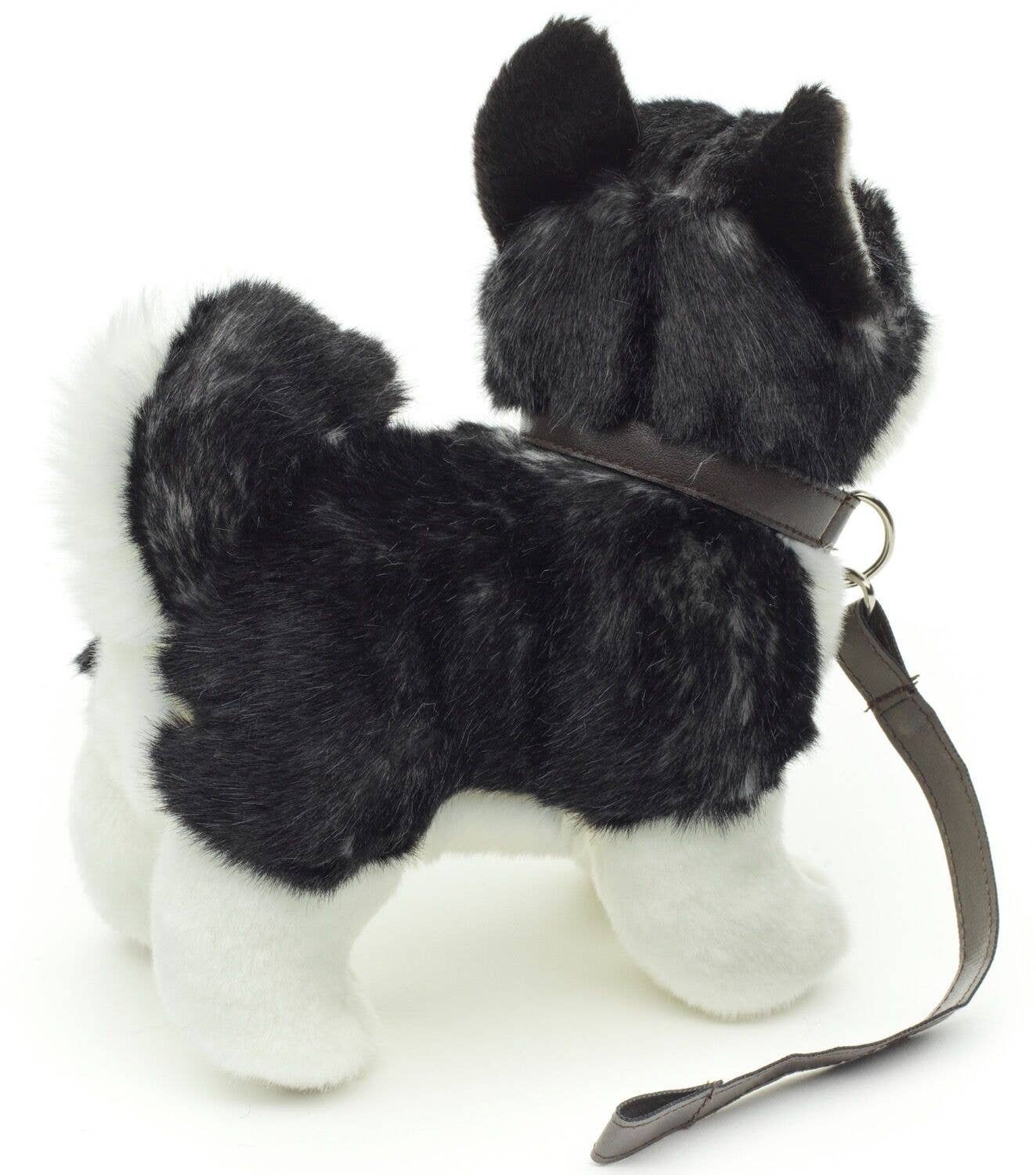Peluche Chiot husky, debout avec laisse