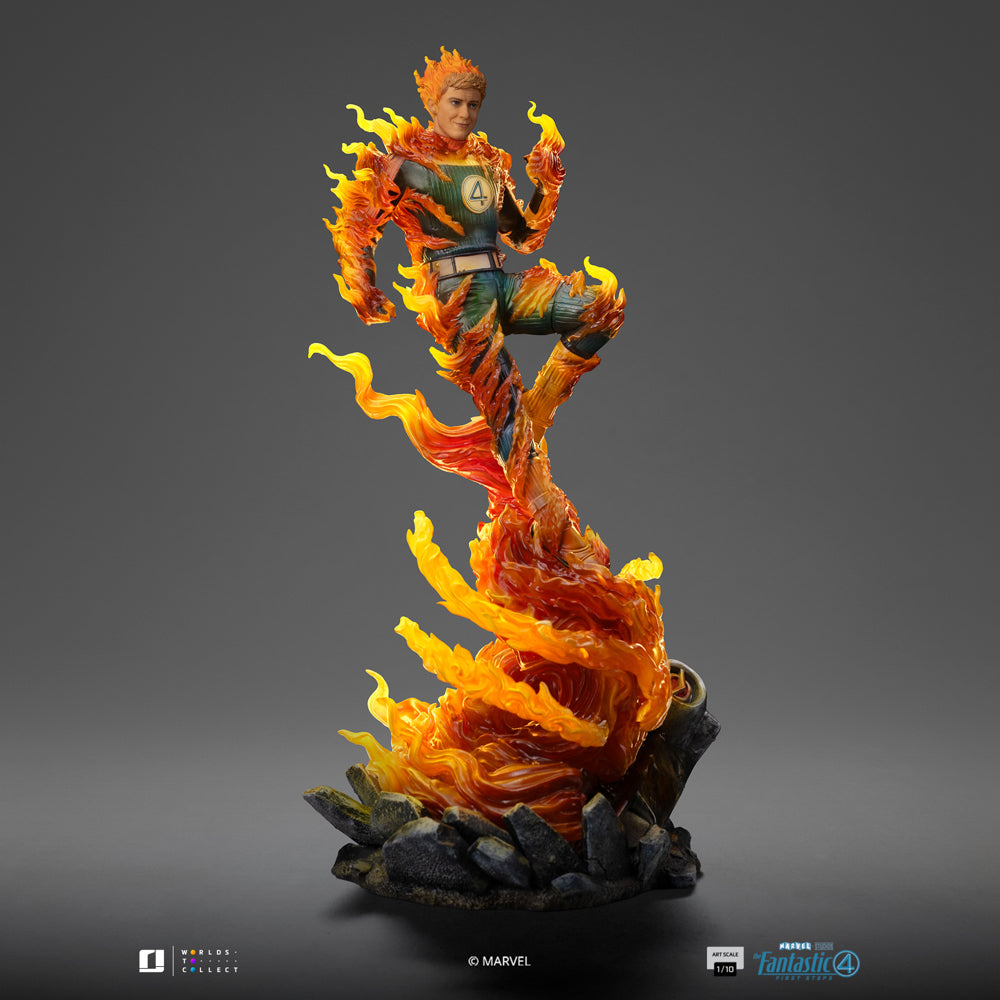 Human Torch Statue (Blue Suit Variant) - Fantastic Four - Art Scale 1/10 - Iron Studios