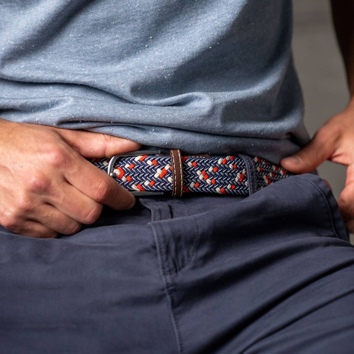 Frenchie Elastic Braided Belt