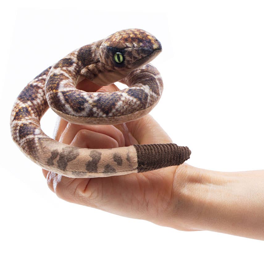 Mini rattlesnake finger puppet