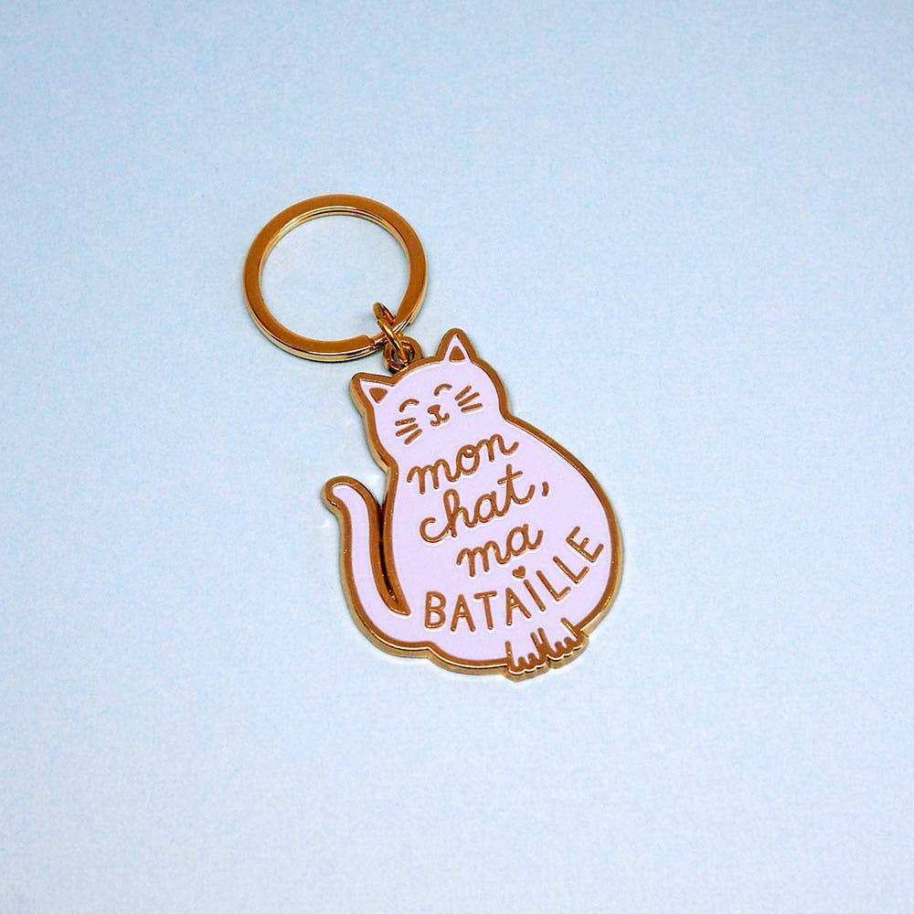 Porte-Clés "Mon Chat, Ma Bataille"