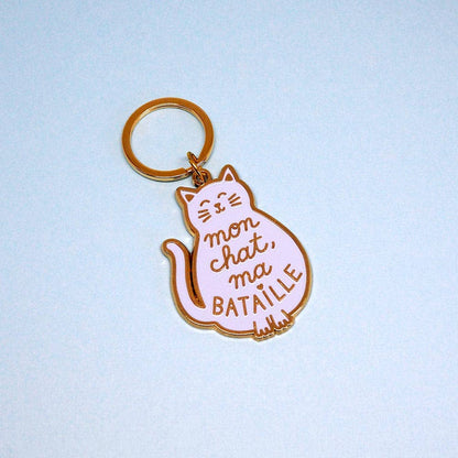 Porte-Clés "Mon Chat, Ma Bataille"