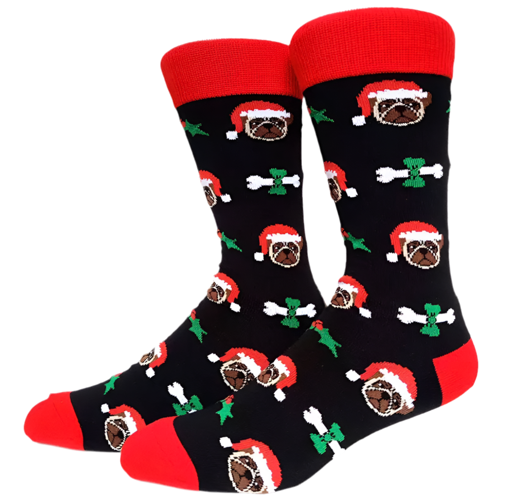 Christmas Pug Socks