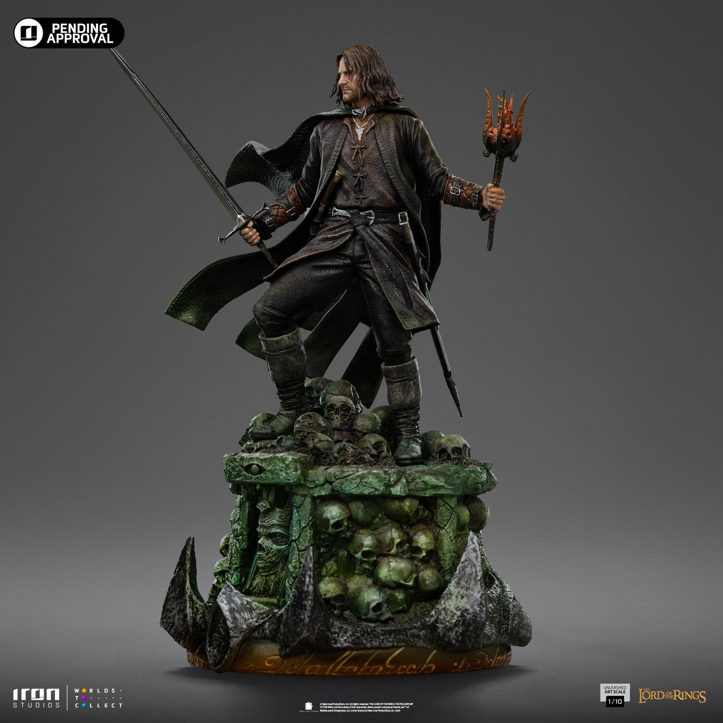 Aragorn Unleashed Statue - The Lord of the Rings - Art Scale 1/10 - Iron Studios