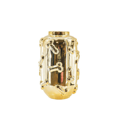 Vase - Dick - Ceramic - Gold - 17x17x27cm