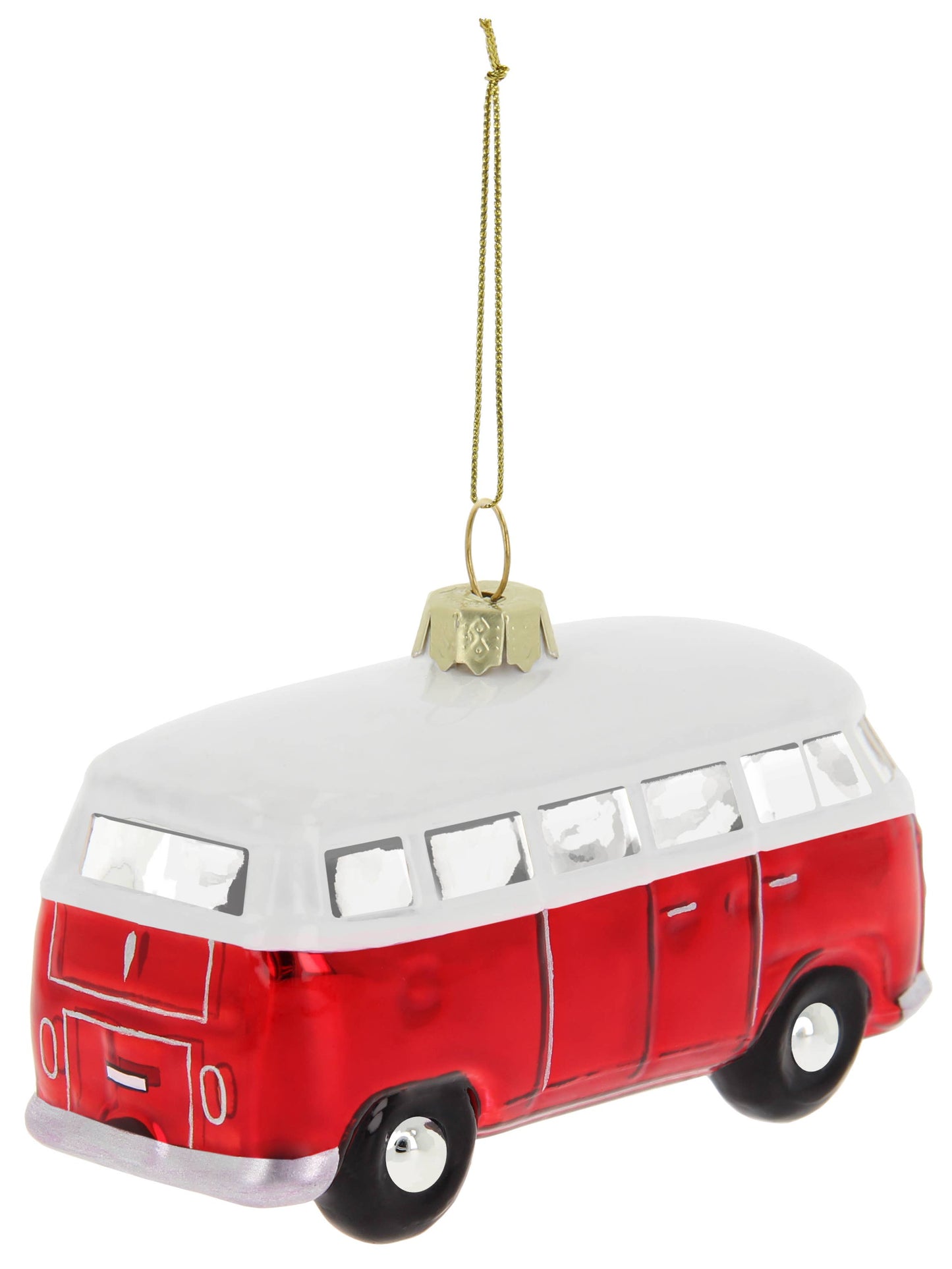 Décoration de Noël VW T1 Bus Rouge & Blanc