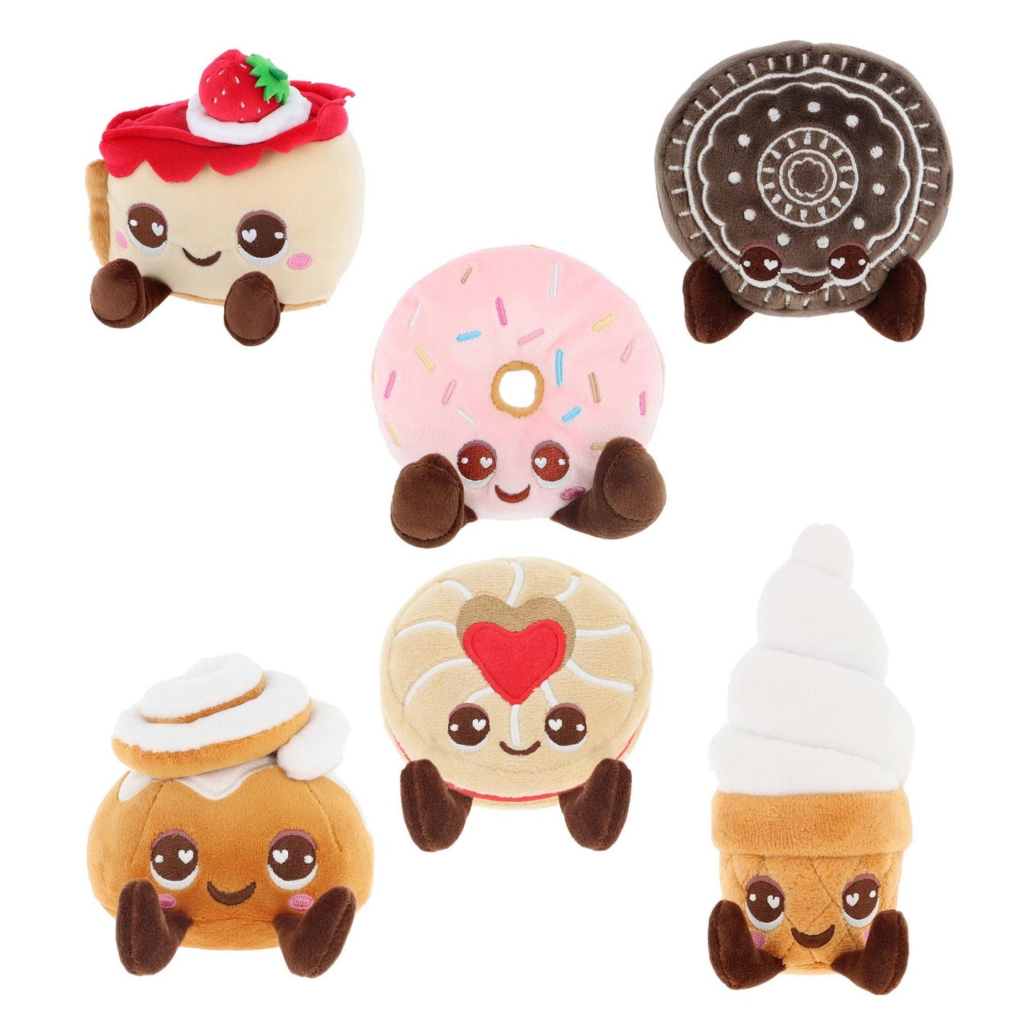 Assortment 12 Pastry Plush Toys 8cm - KEELTOYS