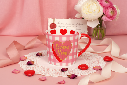 “Love You” Hearts Mug