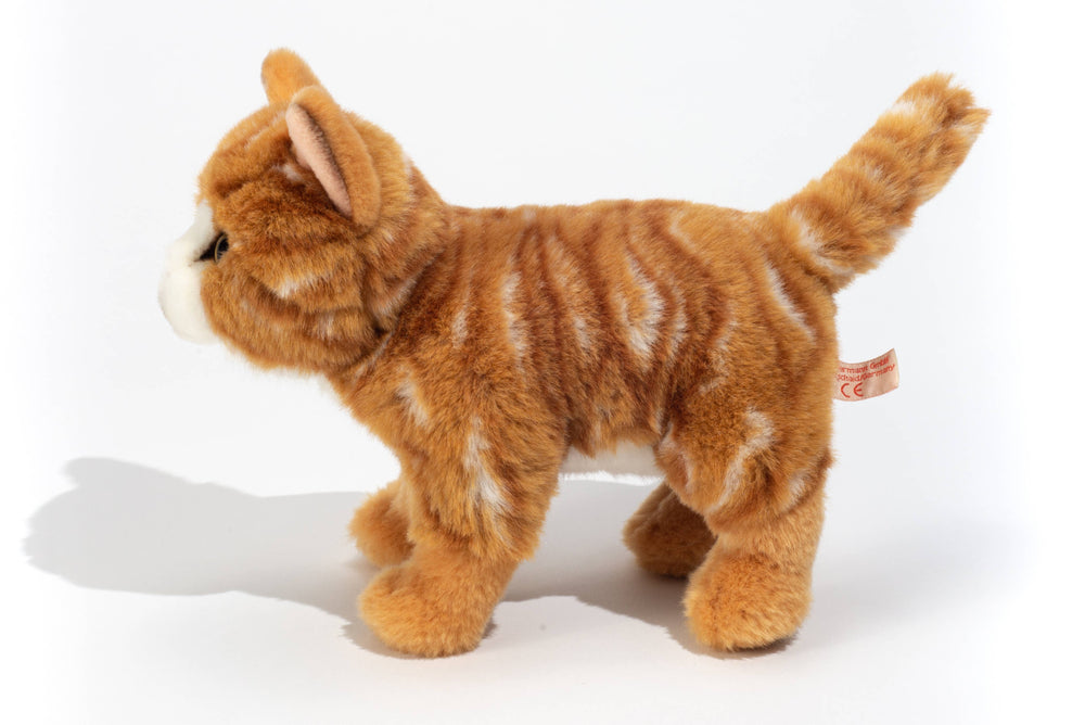 Staande Roodgestreepte Kat Knuffel