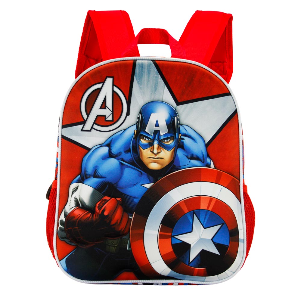 Sac à Dos 3D Petit Marvel Captain America « Gravity » – Rouge