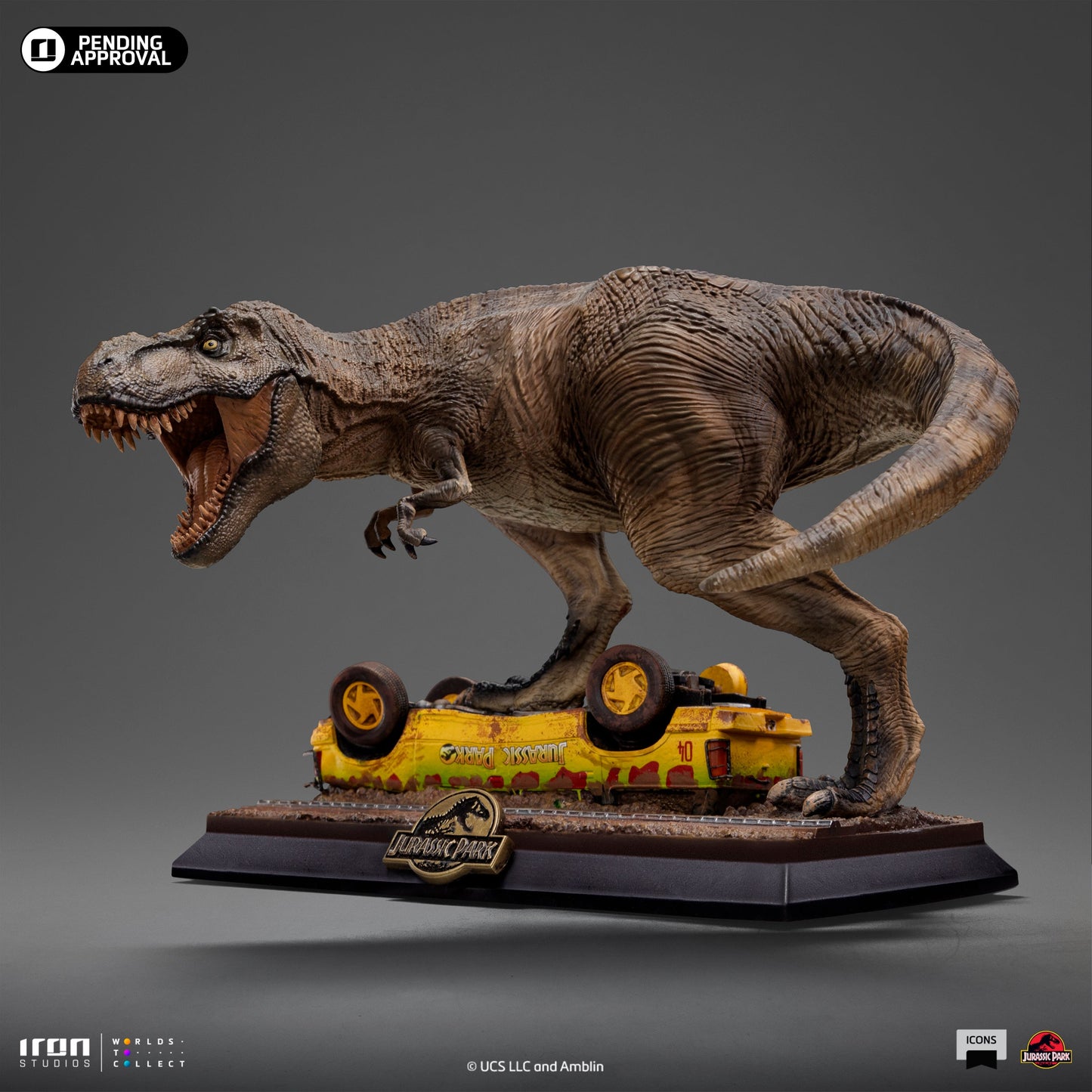 Pre-Order - T-Rex Attack Statue - Jurassic Park - Icons - Iron Studios