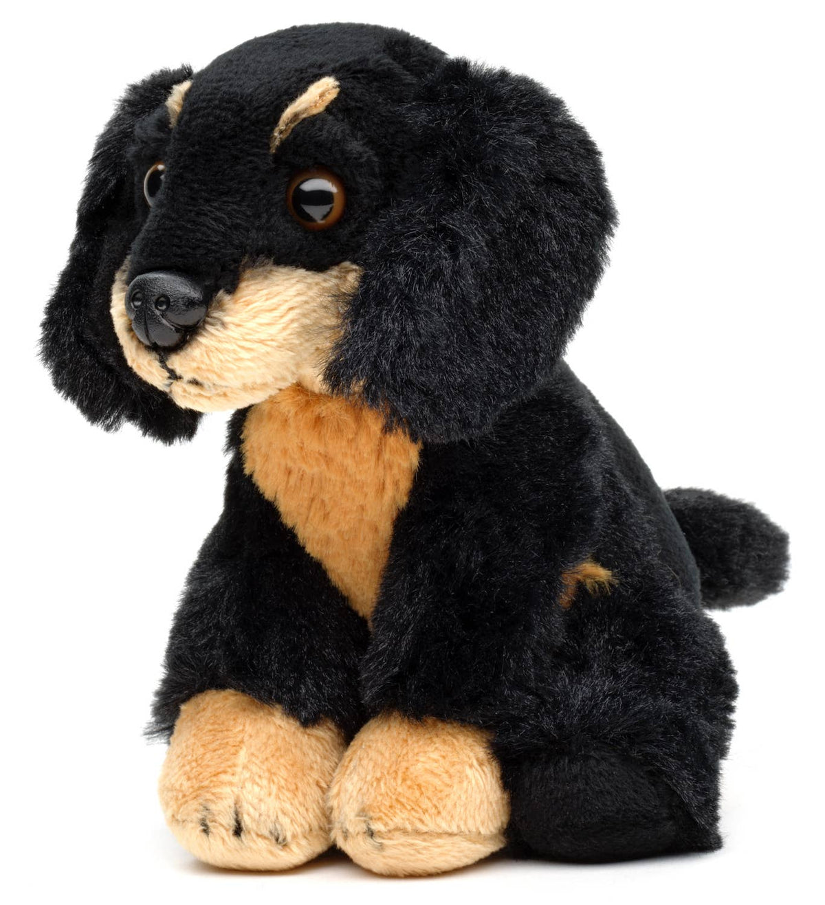 Dachshund plush toy, sitting