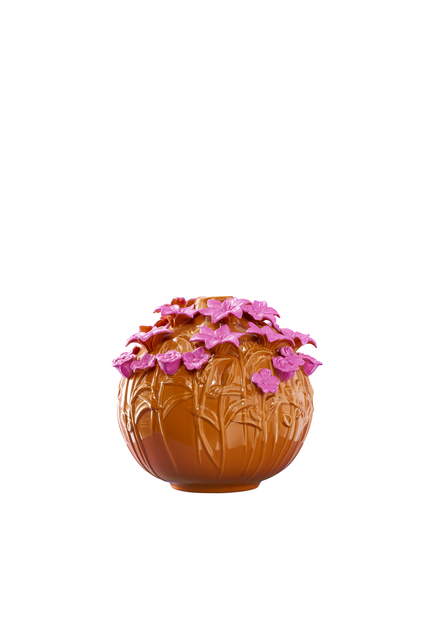 Verano Vase, Orange/Pink Stoneware, 34 x 29.5 cm