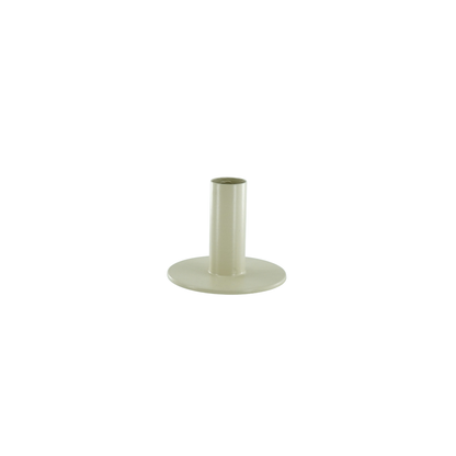 Kandelaar - Basis - Metaal - Beige - 8x8x6,5 cm