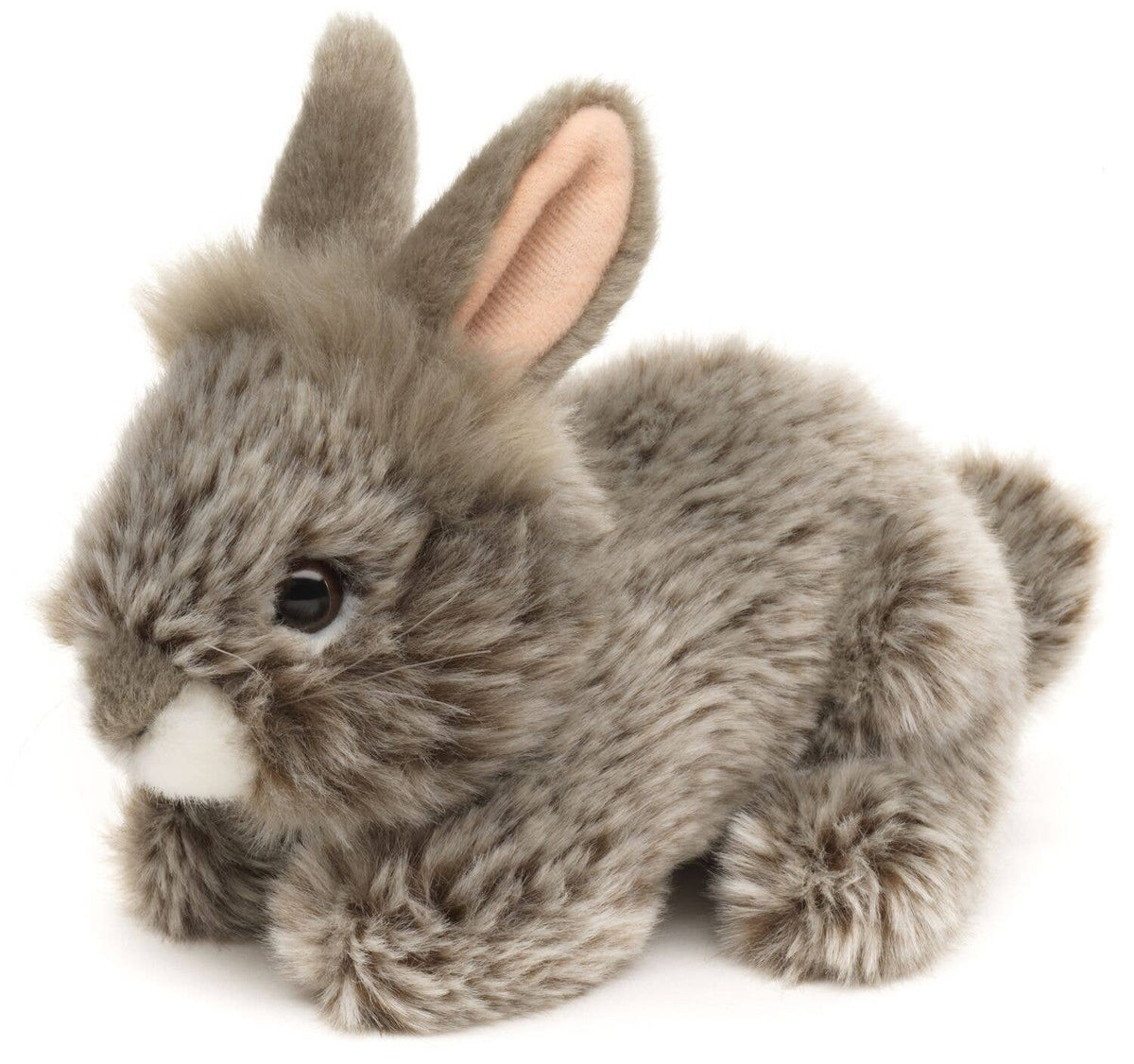 Grey angora rabbit plush toy