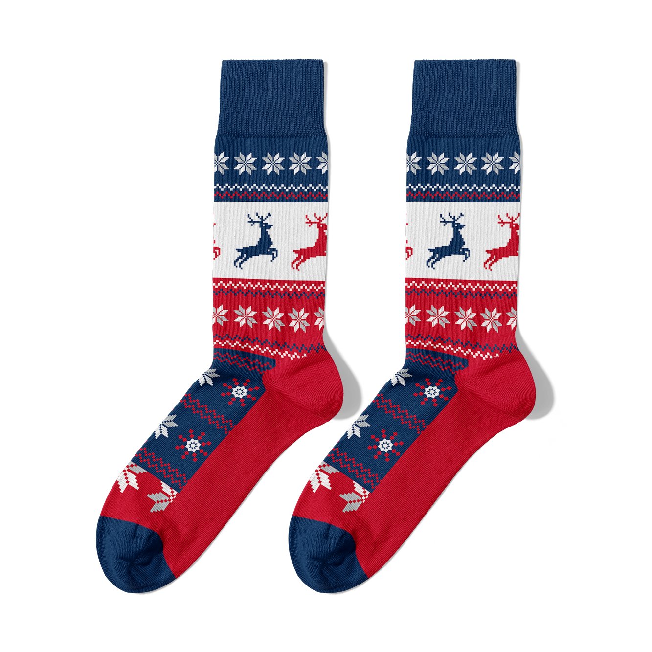 Reindeer on Duty Socks