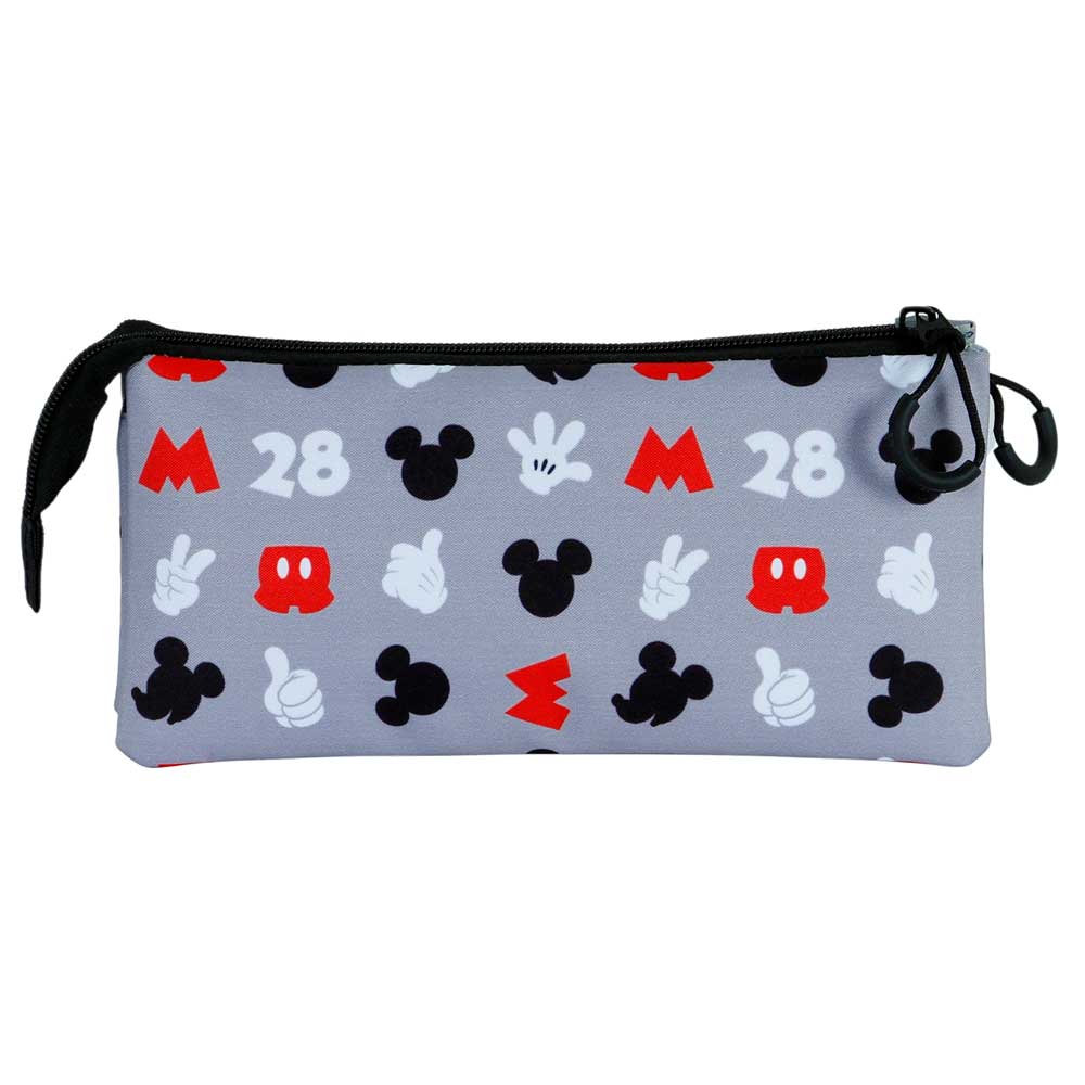 Trousse Triple FAN 2.0 Disney Mickey Mouse « Grey » – Gris